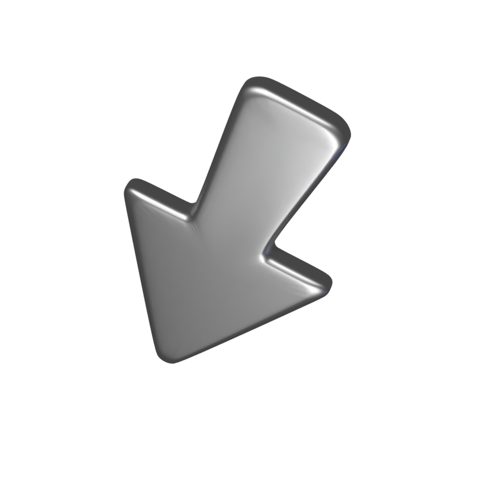 Arrow icon 3d render png