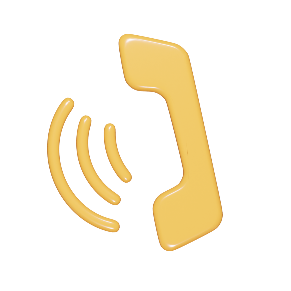 Phone icon rendering 3d transparent illustration element png