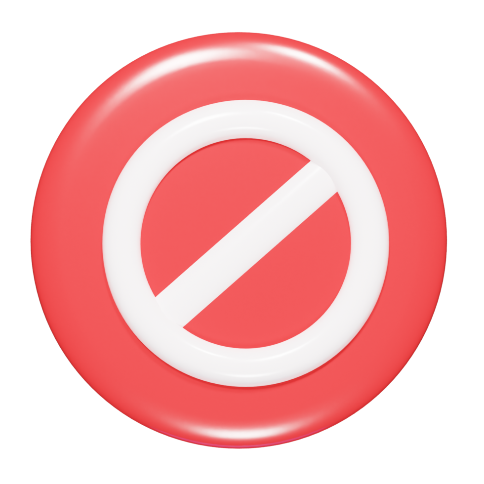 Block icon 3d render png