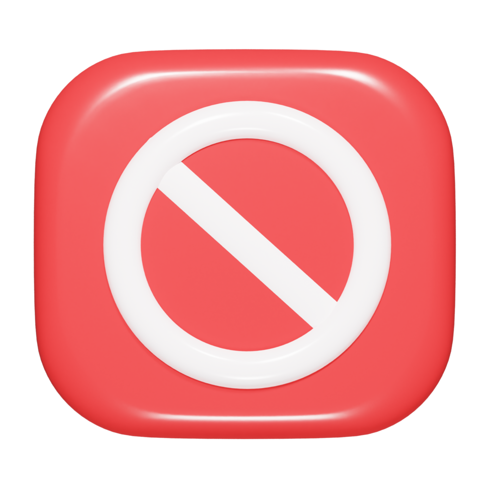 Block icon 3d render png