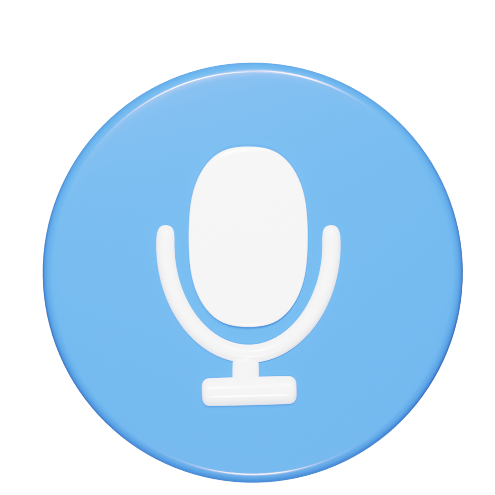 Voice icon 3d render png