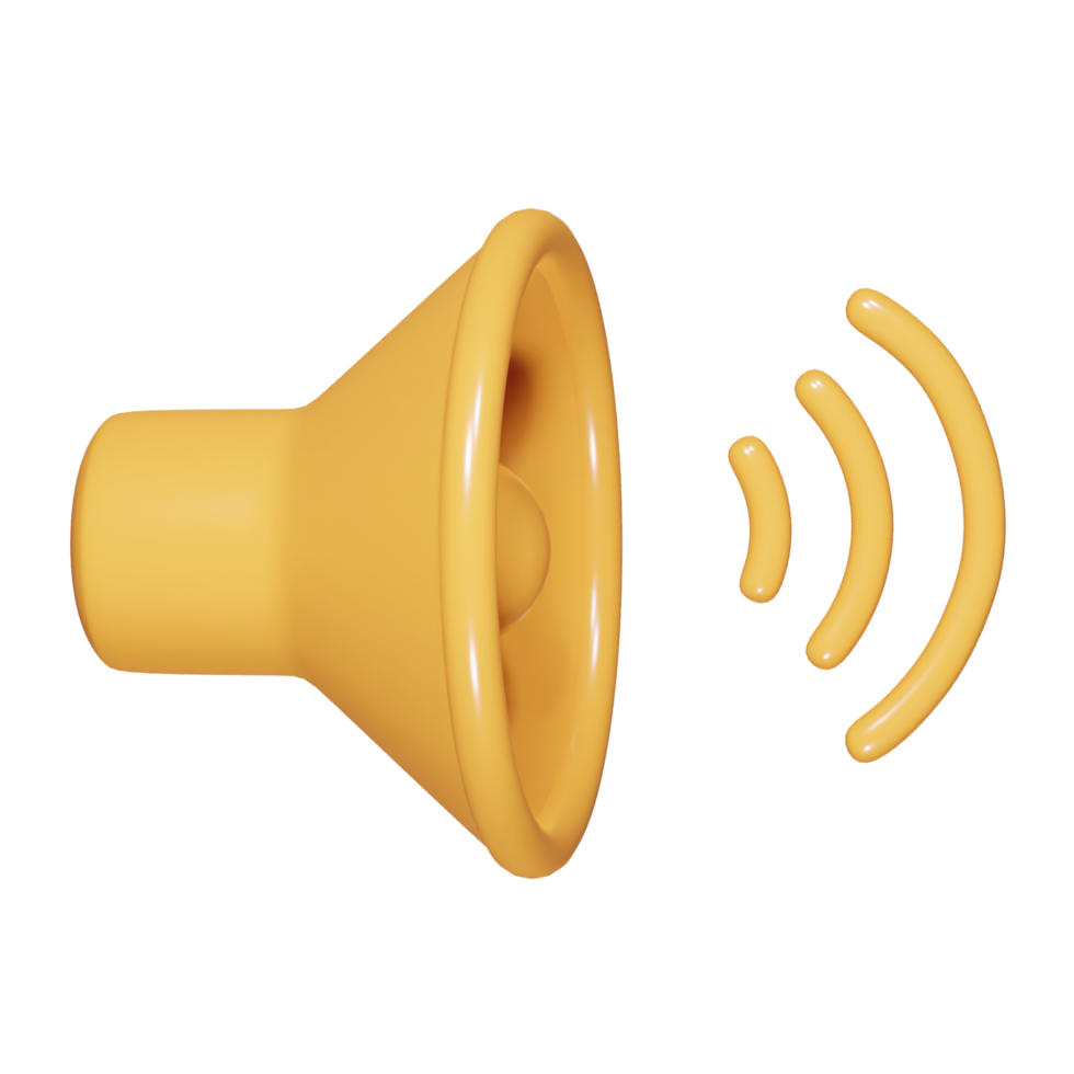 Sound icon 3d render png