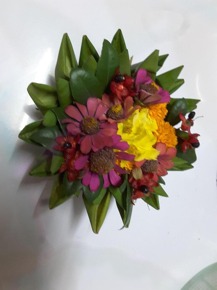 Krathong made from babana leaves photo