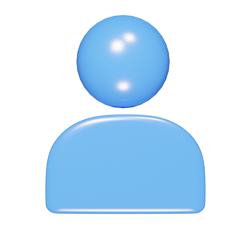 Person icon 3d render png
