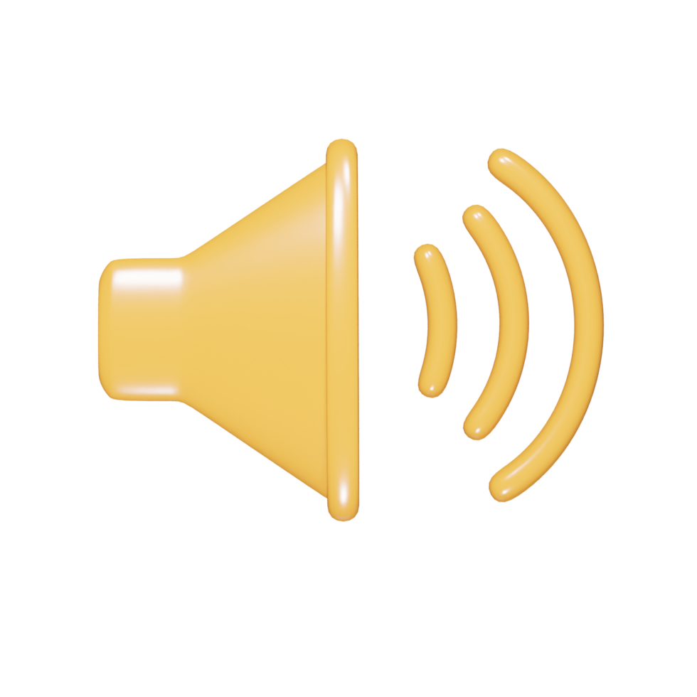 Sound icon 3d render png