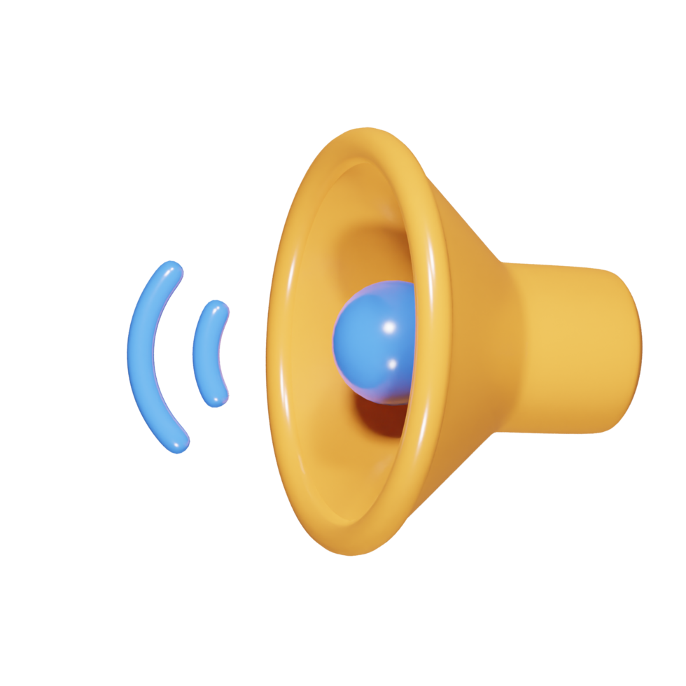 Sound icon 3d render png