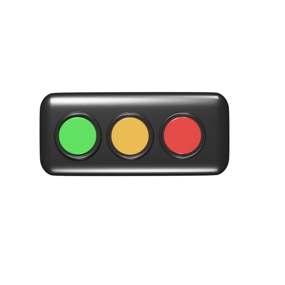 Traffic icon 3d render png