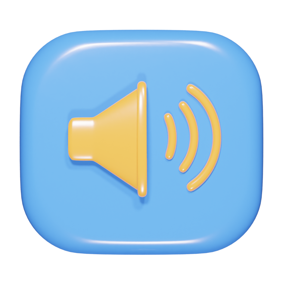Sound icon 3d render png