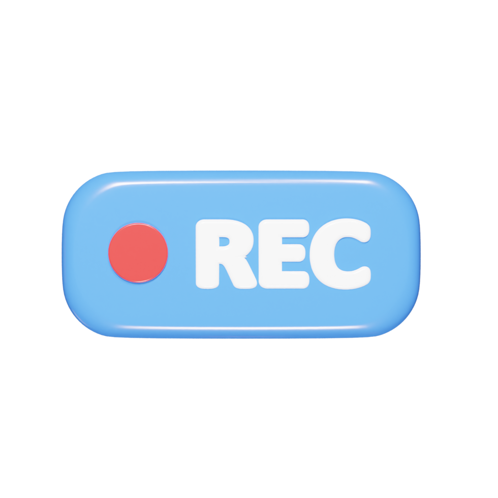 Record icon 3d render png