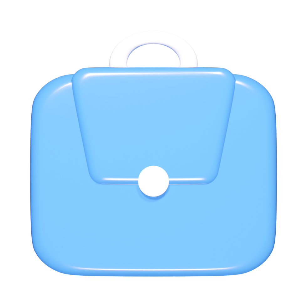 Suitcase icon 3d render png