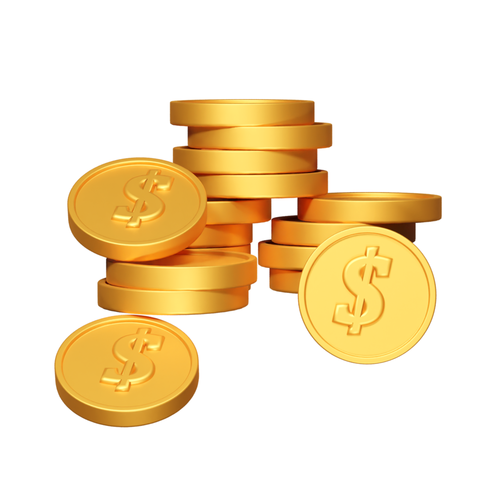 Dollar icon 3d render png