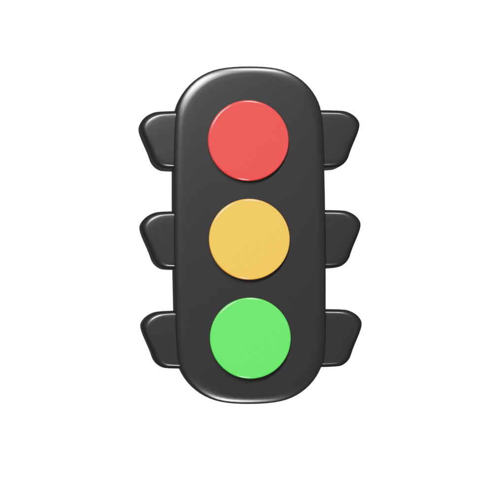 Traffic icon 3d render png