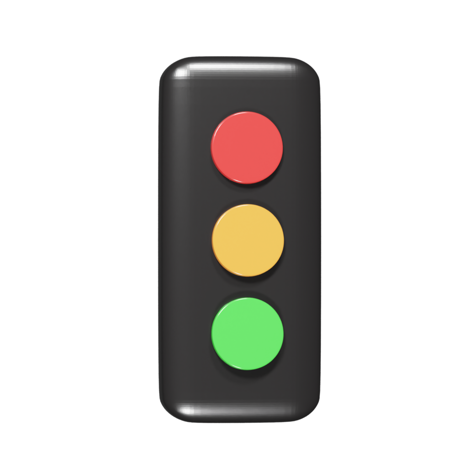 Traffic icon 3d render png