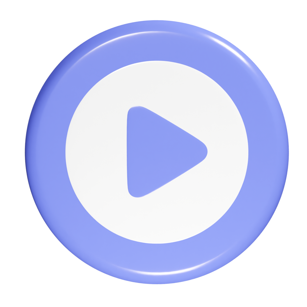 Video icon 3d render png