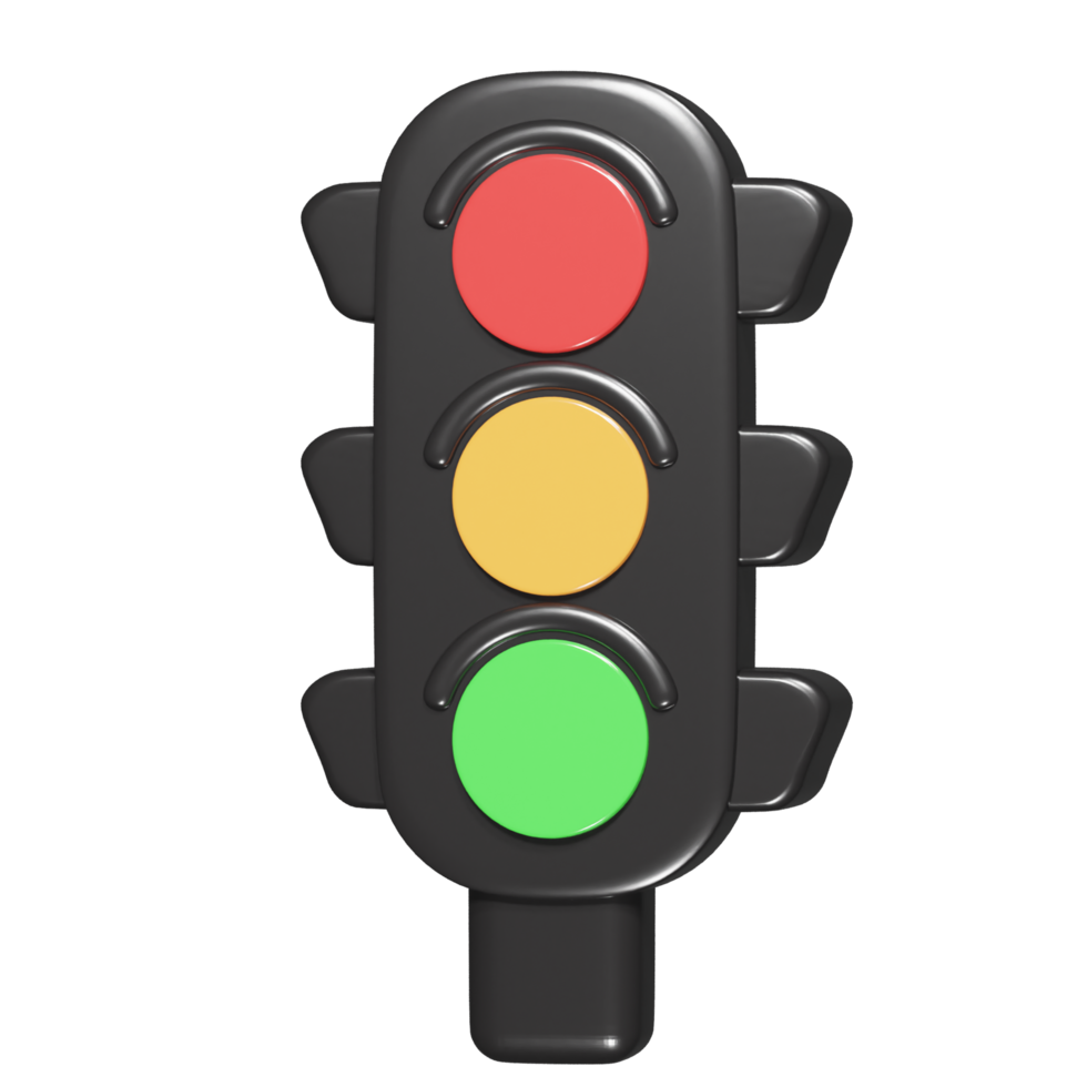 Traffic icon 3d render png