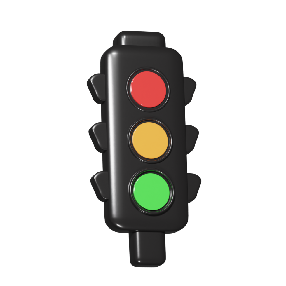 Traffic icon 3d render png
