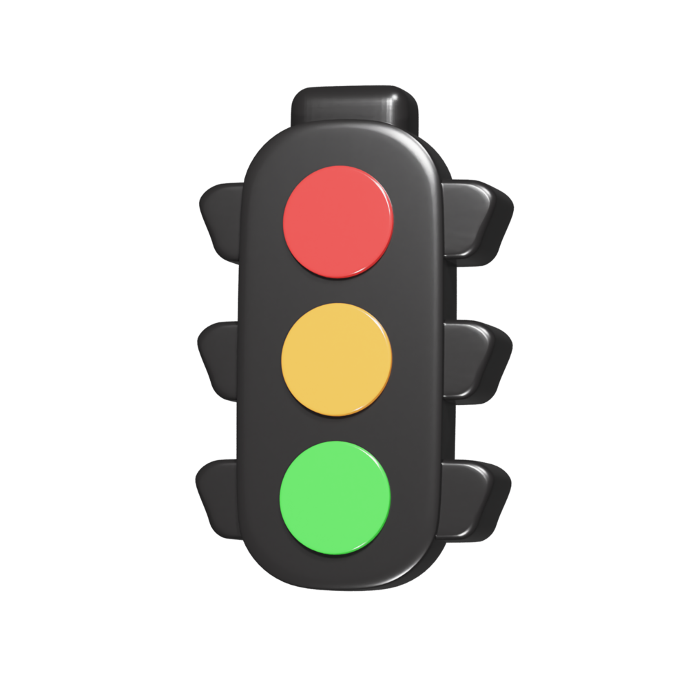 Traffic icon 3d render png