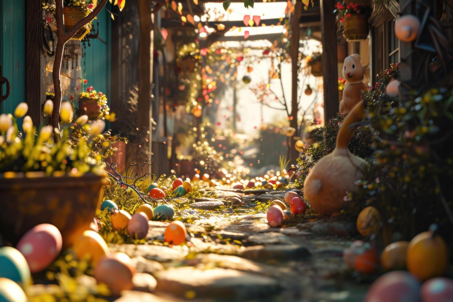 AI generated easter eggs painted by people, in the style of exquisite craftsmanship photo