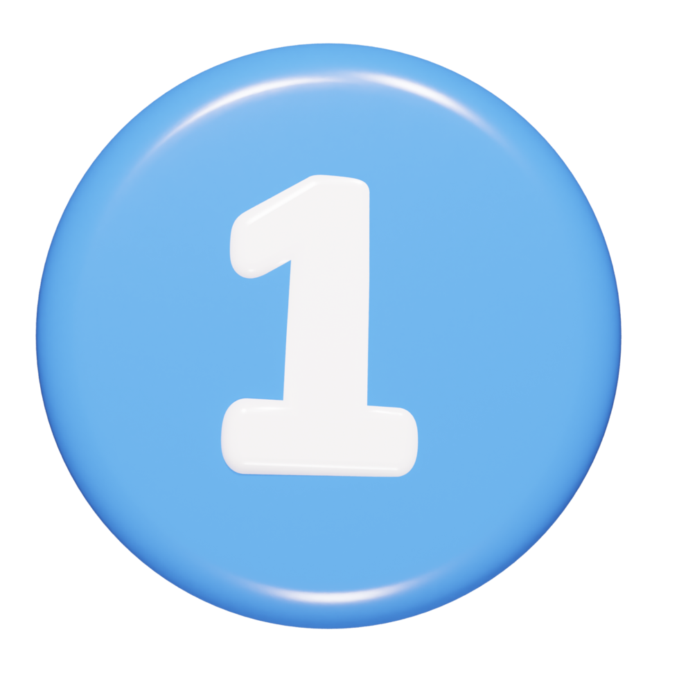 Top icon 3d render png