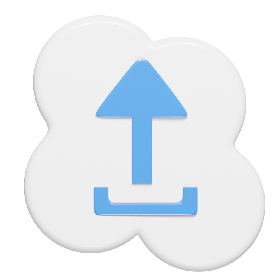 Upload icon 3d render png