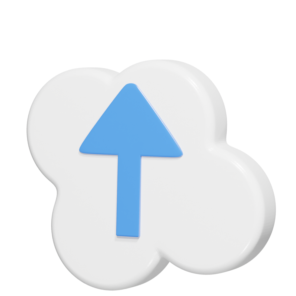 Upload icon 3d render png
