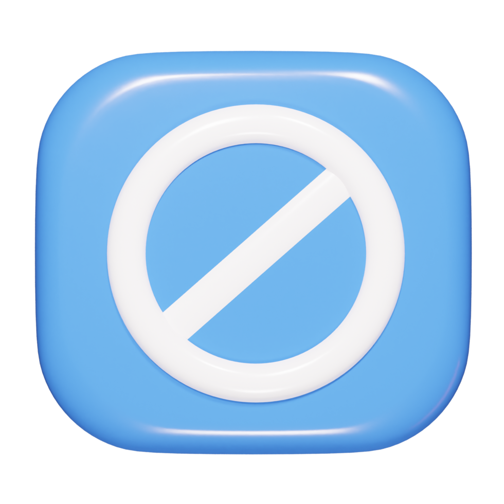 Block icon 3d render png