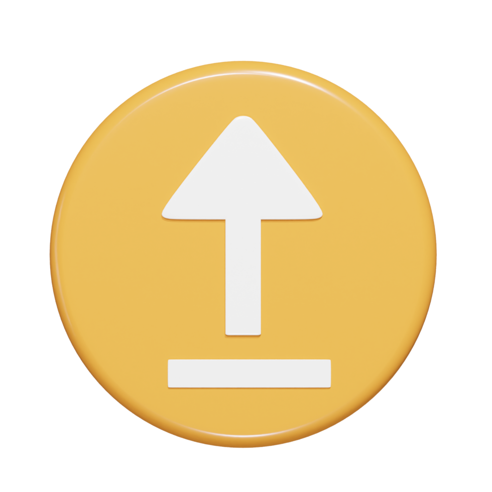Upload icon 3d render png