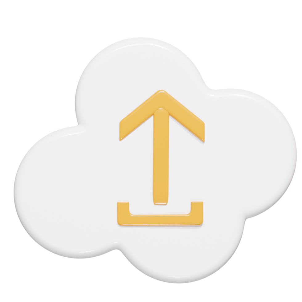 Upload icon 3d render png