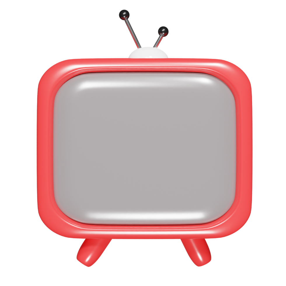 Tv icon 3d render png