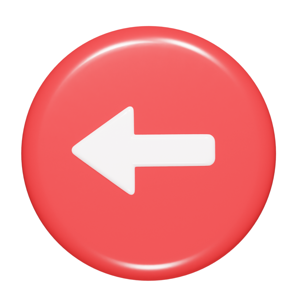 Arrow icon 3d render png
