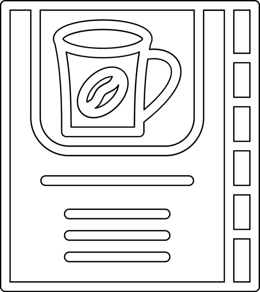 Coffee Card Vector Icon