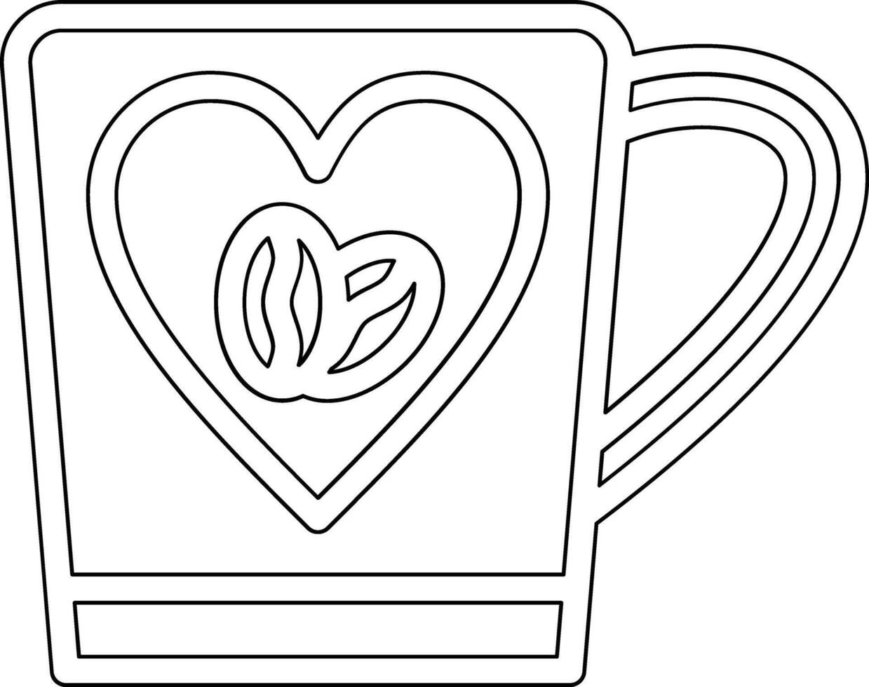 Heart Coffee Vector Icon