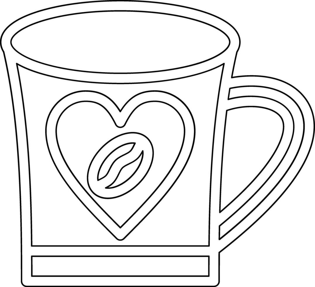 Coffee Heart Vector Icon