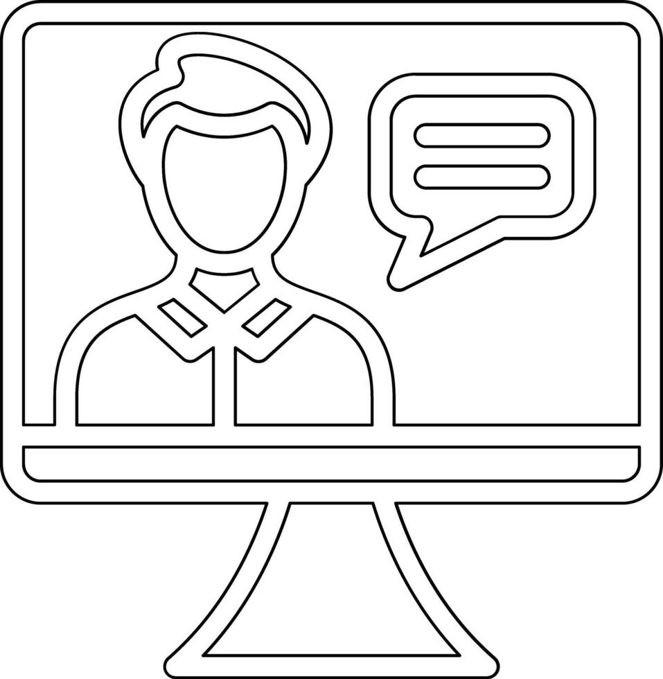 Online Lecture Vector Icon