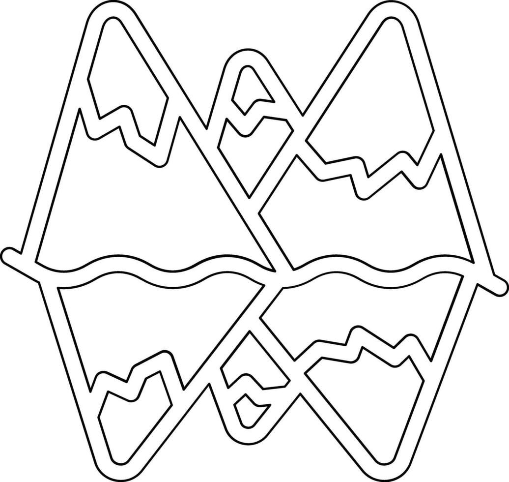 iceberg paisaje vector icono