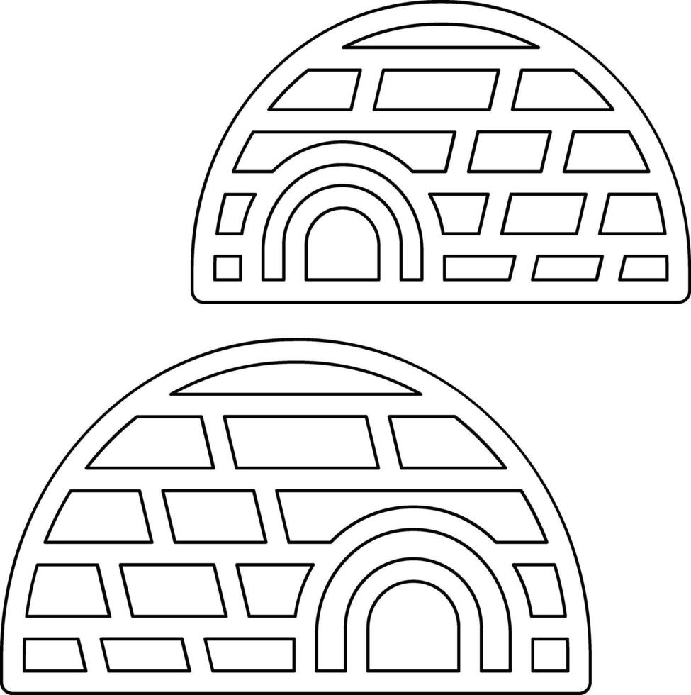 Igloo Landscape Vector Icon
