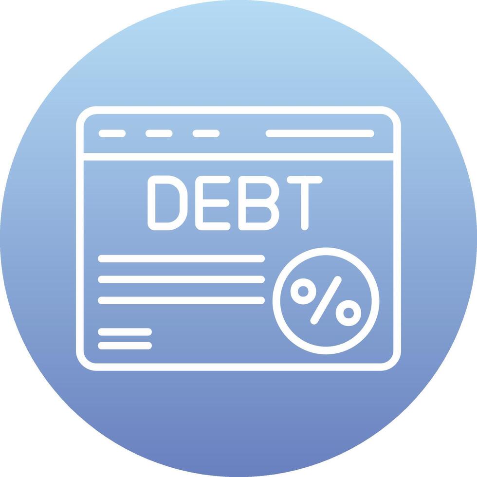 Debt Vector Icon