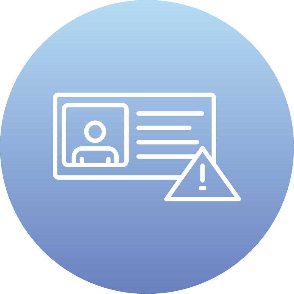 icono de vector de tarjeta de identificación