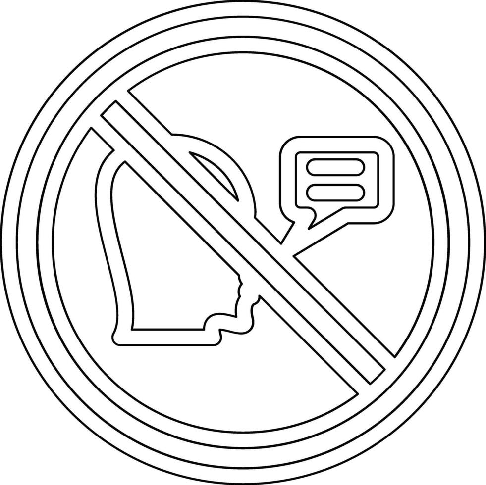 No Speak Vector Icon