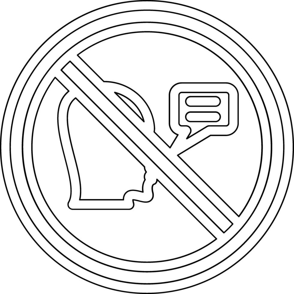 No Speak Vector Icon