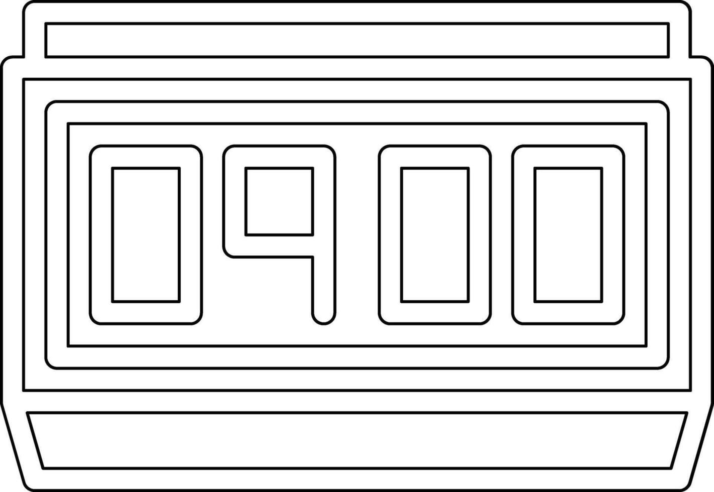Digital Clock Vector Icon