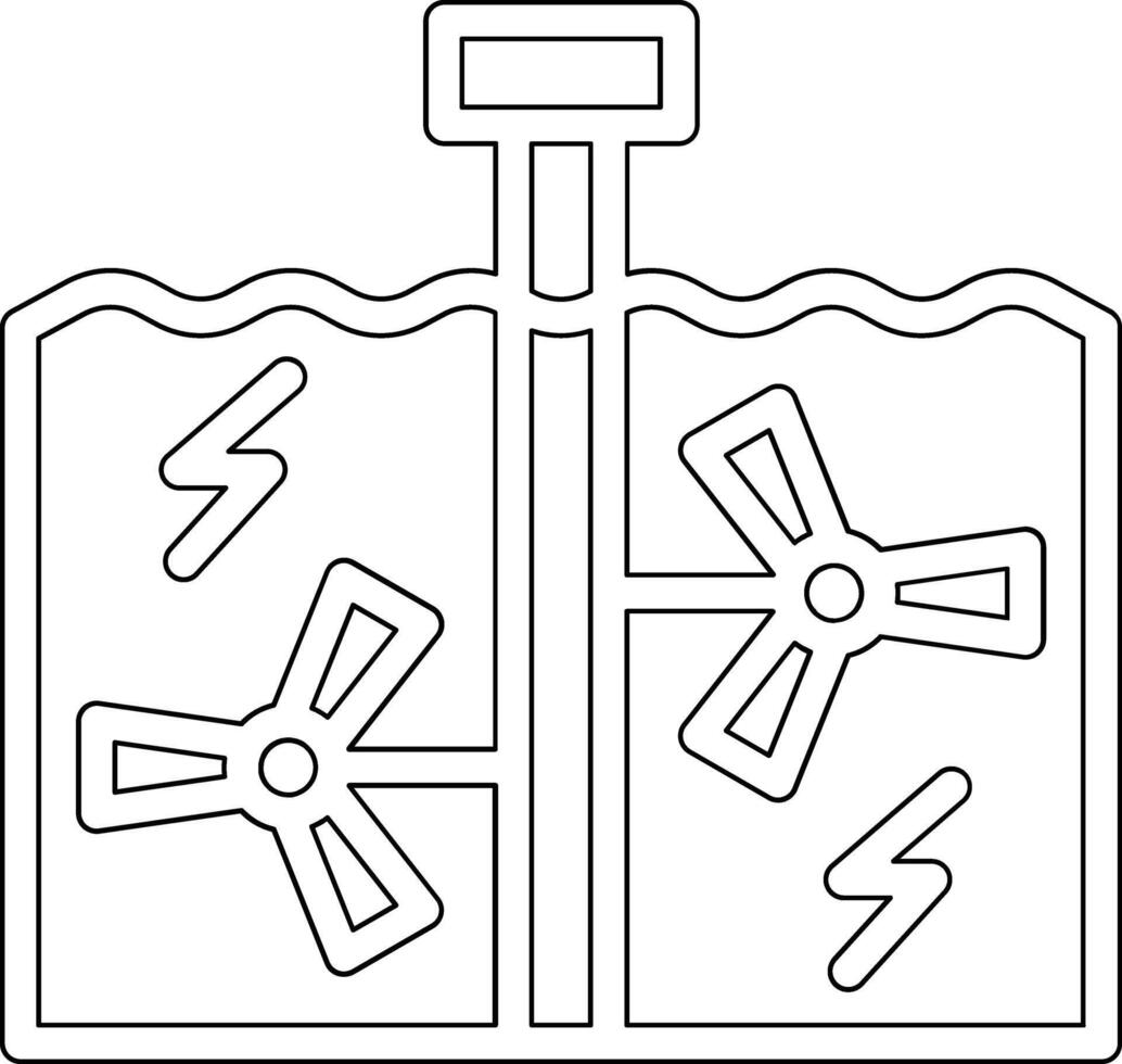 Tidal Power Vector Icon