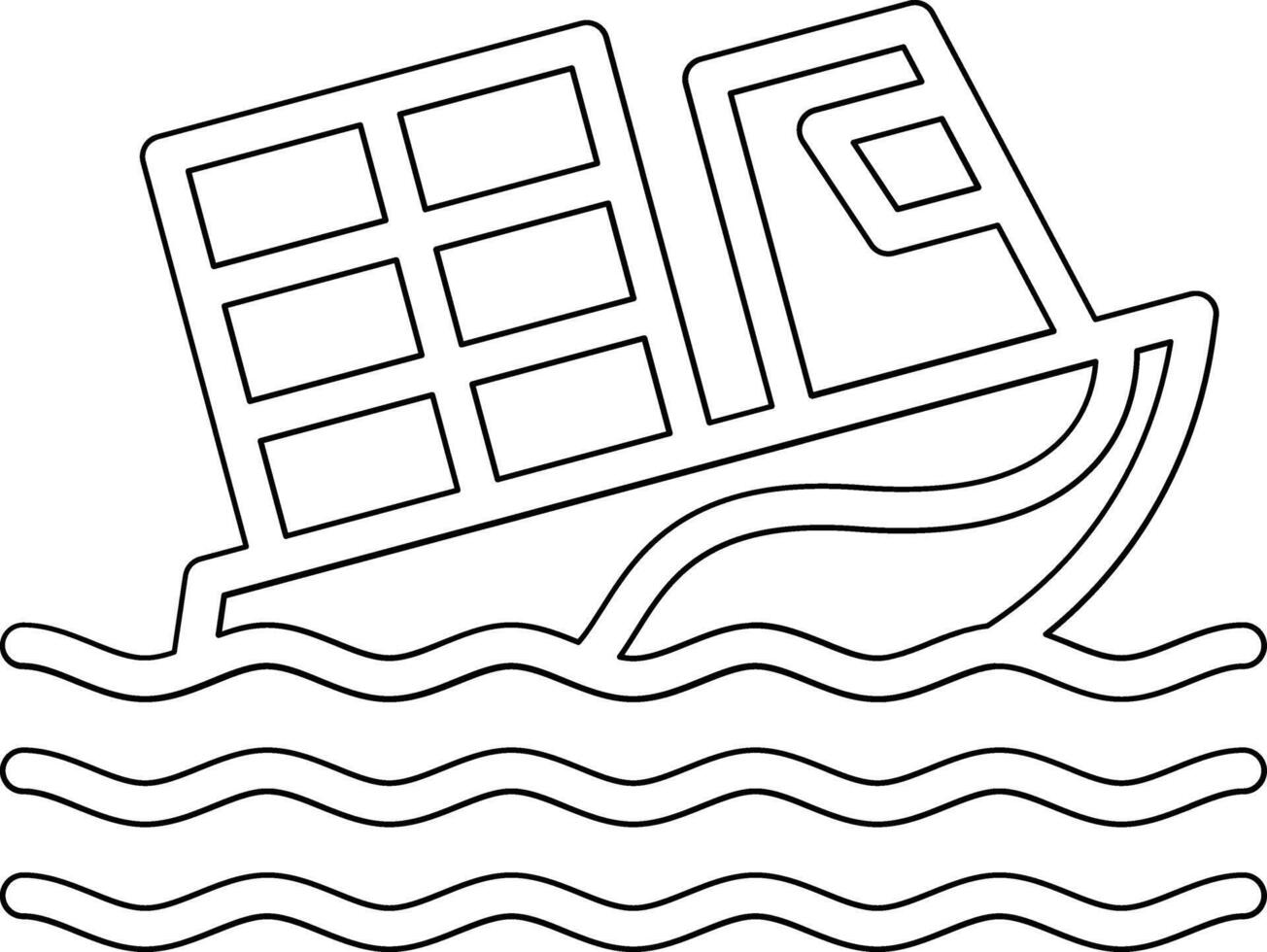 Boat Sink Vector Icon