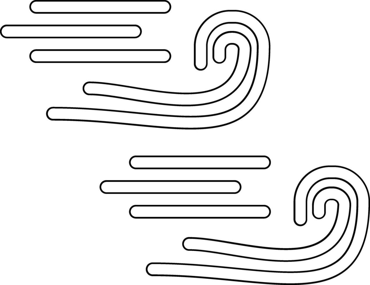 Windy Vector Icon