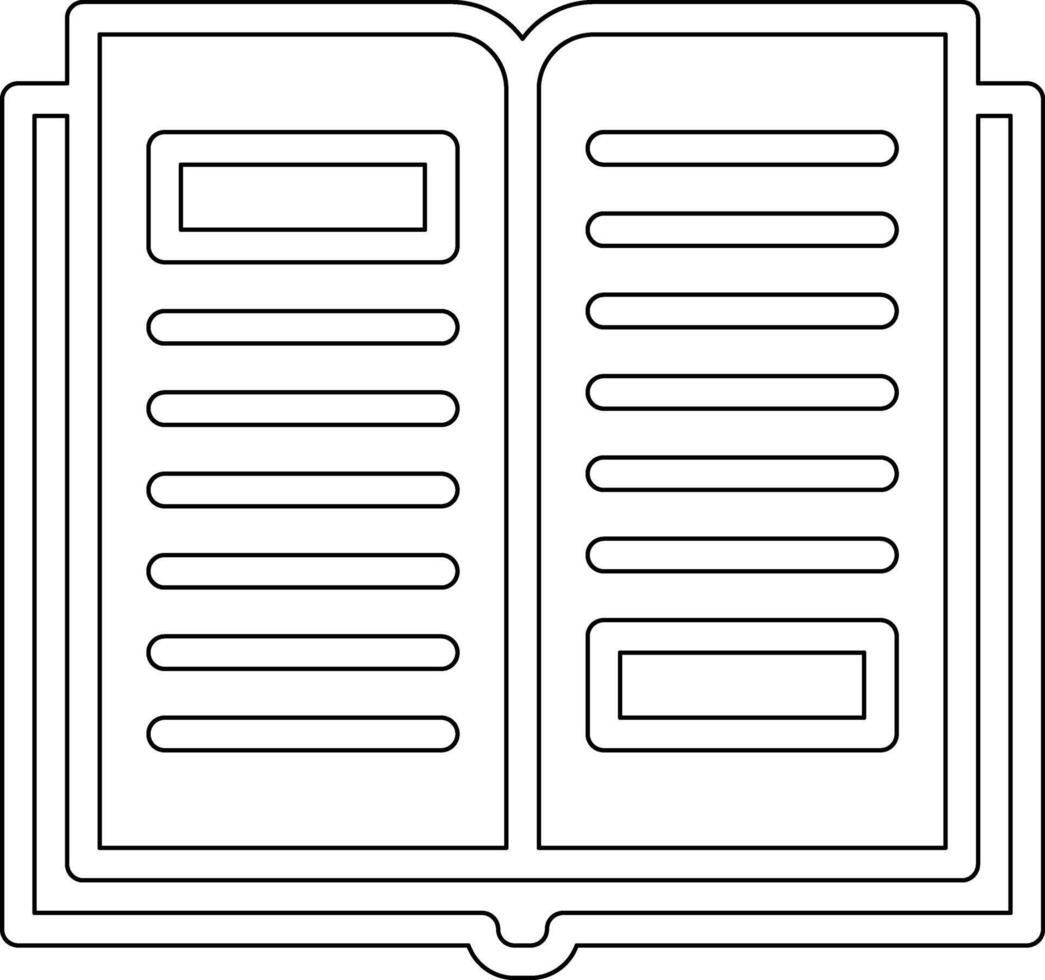 icono de vector de libro abierto