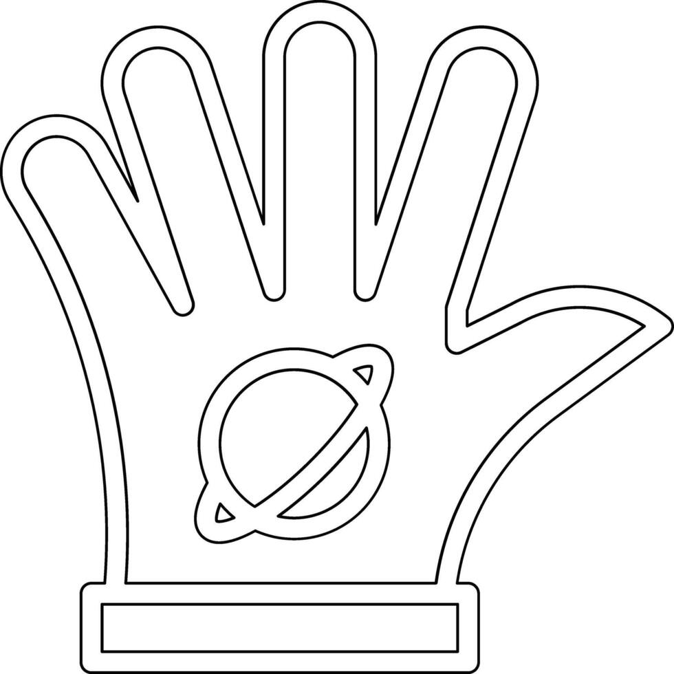 espacio guantes vector icono