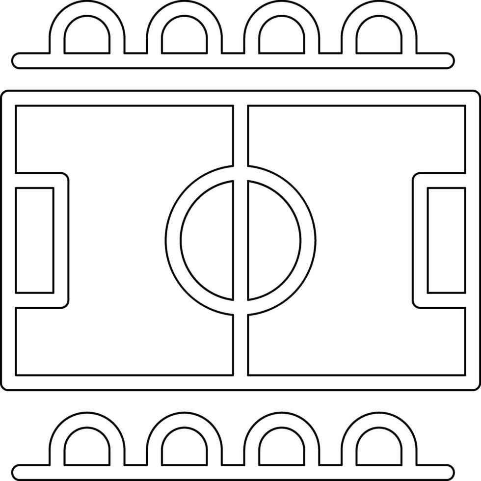 icono de vector de campo de fútbol