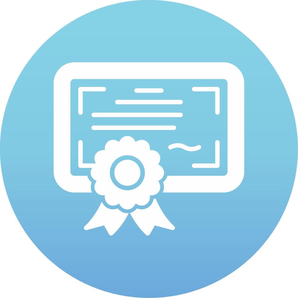 icono de vector de certificado