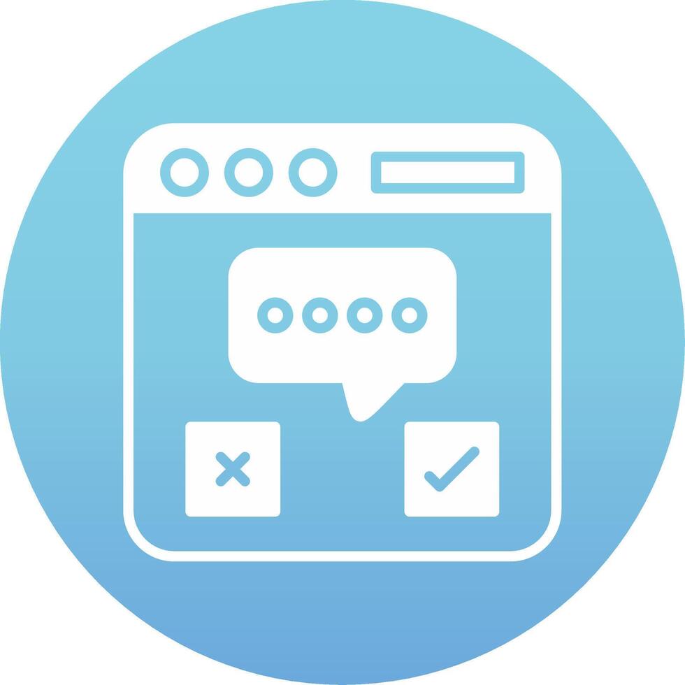 Browser Chat Vector Icon