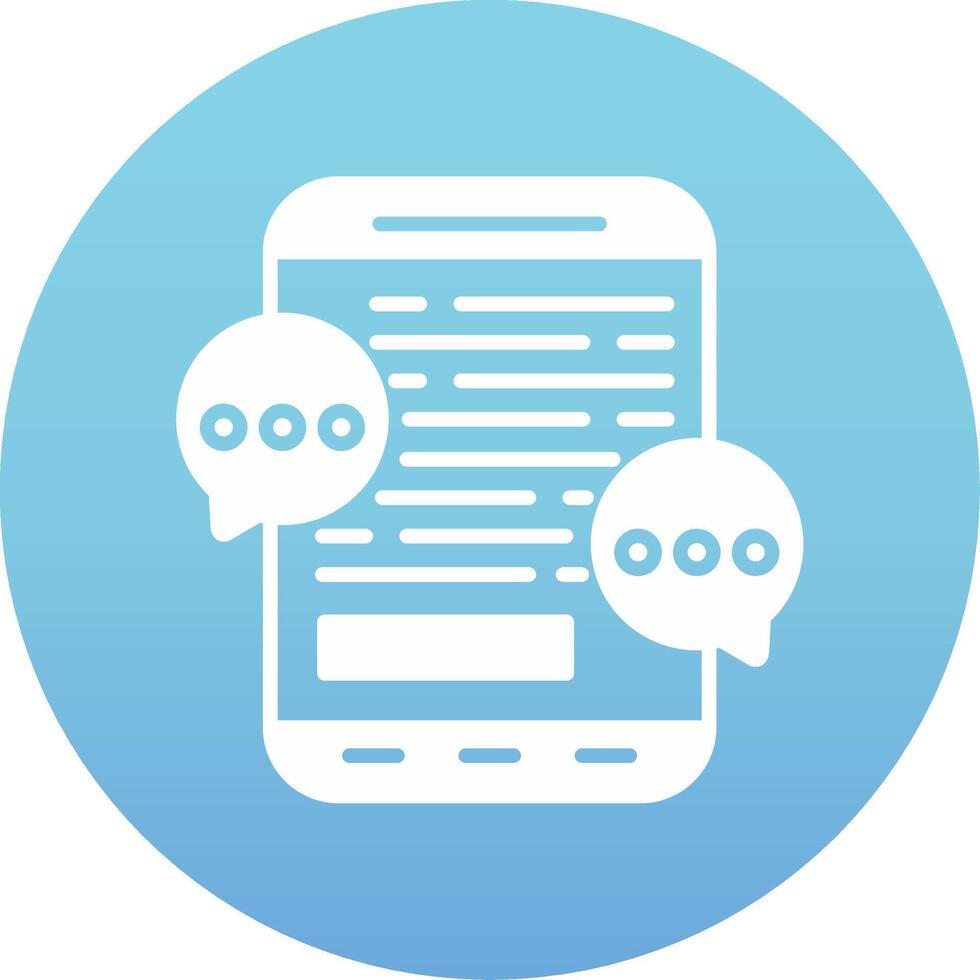 Mobile Chat Vector Icon